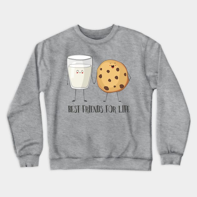 Best Friends for Life- Milk and Cookies Crewneck Sweatshirt by Dreamy Panda Designs